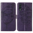 thumbnail image 2 of Dteck Folio Case for Samsung Galaxy A50 / A50s / A30S /A505, Embossed Butterfly Magnetic Flip PU Leather Wallet Case Stand Protective Cover with Hand Strap [Built-in card slots/money pocket], Purple, 2 of 5