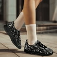 thumbnail image 3 of COEQINE Women Sneakers Bat Moon Star Spider Web Print Running Athletic Shoes Anti-Slip Black Sole Halloween Tennis Footwear for Travel Mens Soft Training Shoes, 3 of 7