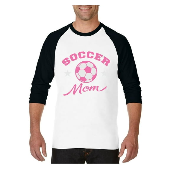 MmF - Mens Raglan Sleeve Baseball T-Shirts, up to Size 3XL - Soccer Mom