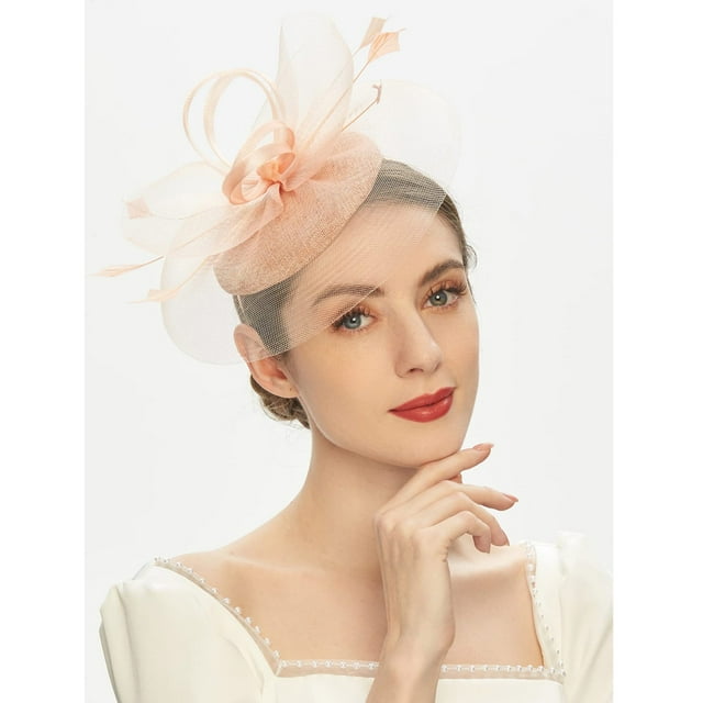 Tea Party Fascinator Kentuckys Derbys Hat Fascinator Pillbox Hat Headband for Cocktail
