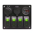 thumbnail image 1 of Marine Switch Panel IP65 Waterproof - 4 Gang Boat Switch Panel ,Easy to Install, 1 of 6