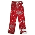 thumbnail image 3 of Merry Christmas Pajama Pants Comfortable Elastic Waist Pajamas Fashion Sleepwear Bottoms Plus Size Homewear, 3 of 6