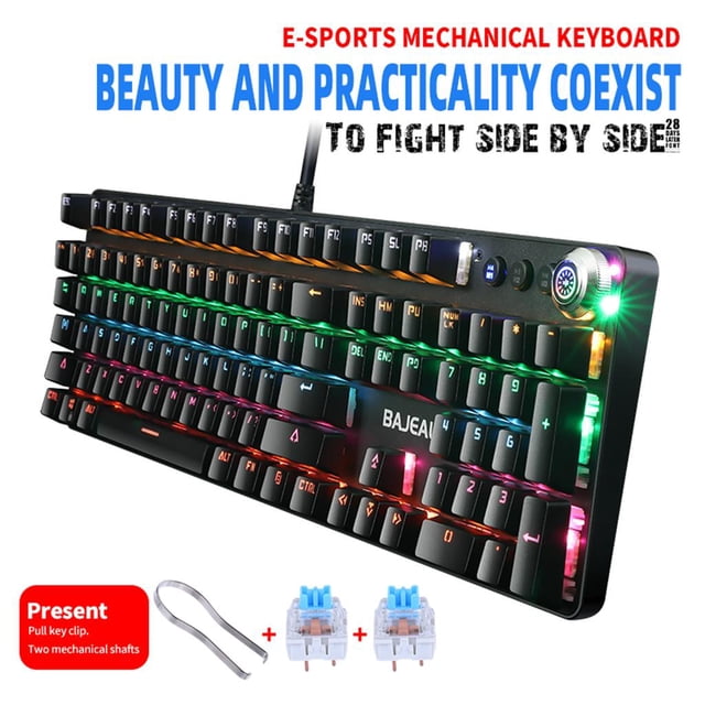 mecánico para juegos Iris con cable retroiluminado con interruptores para ordenador con Windows Gaming (104 Macarena teclado mecánico nuevo