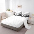 thumbnail image 5 of Castle Fairy Animal Deer Full Size Bedding Sets 7 Pieces,Jungle Moutain Wildlife Full Size Bed in a Bag,Gray Off White,Reversible, 5 of 7