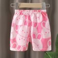 thumbnail image 2 of KPOPLK Summer Toddler Boys Shorts Boy Cotton Casual Shorts Elastic Waist Lounge Shorts with Pockets Size 12-18 Months,Pink, 2 of 7