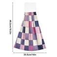 thumbnail image 6 of Yayeee Kitchen Hanging Hand Towels Set of 2 with Loop Bathroom Absorbent Tie Towel, Pink and Purple Plaid Pattern, 6 of 7