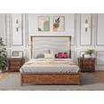 thumbnail image 2 of Queen Size Bed Frame with Charging & LED Lights|No Box Spring Needed|Sturdy Wood, 2 of 11
