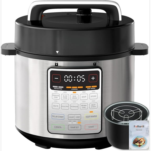 Electric Pressure Cooker Uni 6qt, 9-in-1 Multi-Functional Slow Cooker, Rice Cooker, Yogurt Maker, Cake Maker, Sauté Pan, Steamer, Food Warmer, Soup Maker