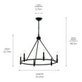 thumbnail image 3 of Kichler Lighting - Carrick - 6 Light Chandelier-23.75 Inches Tall and 32.25, 3 of 8