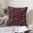 thumbnail image 6 of Fotbe Beautiful Purple Butterflies Pattern Velvet Decorative Throw Pillow Covers with Elegant Piping, Soft Plush Cushion Cover for Sofa, Bed, Car, Office-16"x16", 6 of 8