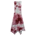 thumbnail image 4 of asddcavvf Robes pour Femmes Robe d'Été Décontractée Sans Manches Imprimée Teinture sur Nœuds Ourlet Mouchoir, 4 of 4