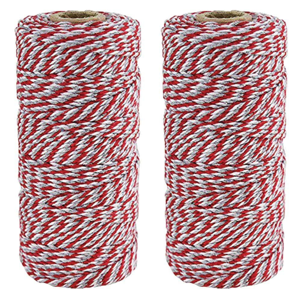 Just Artifacts ECO Bakers Twine 110yd 12Ply Striped Cherry Grey Twist  (2-Pack) - Walmart.com