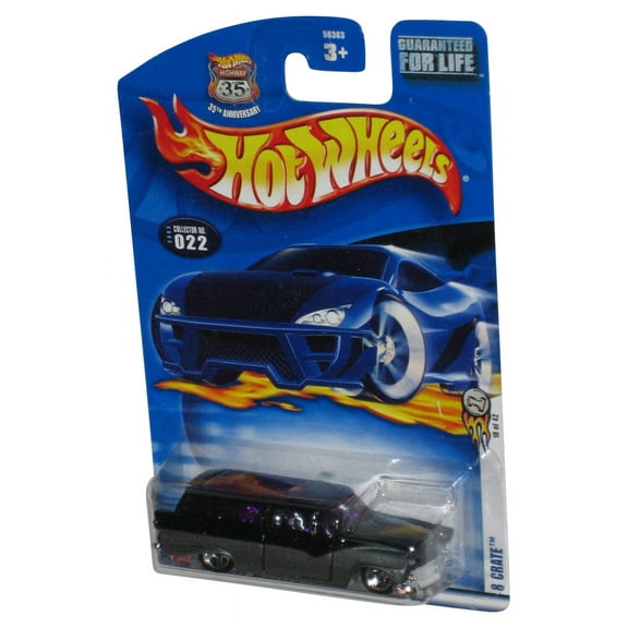 Hot Wheels 8 Crate Black Silver & Purple (2003) Die-Cast Toy Car #022