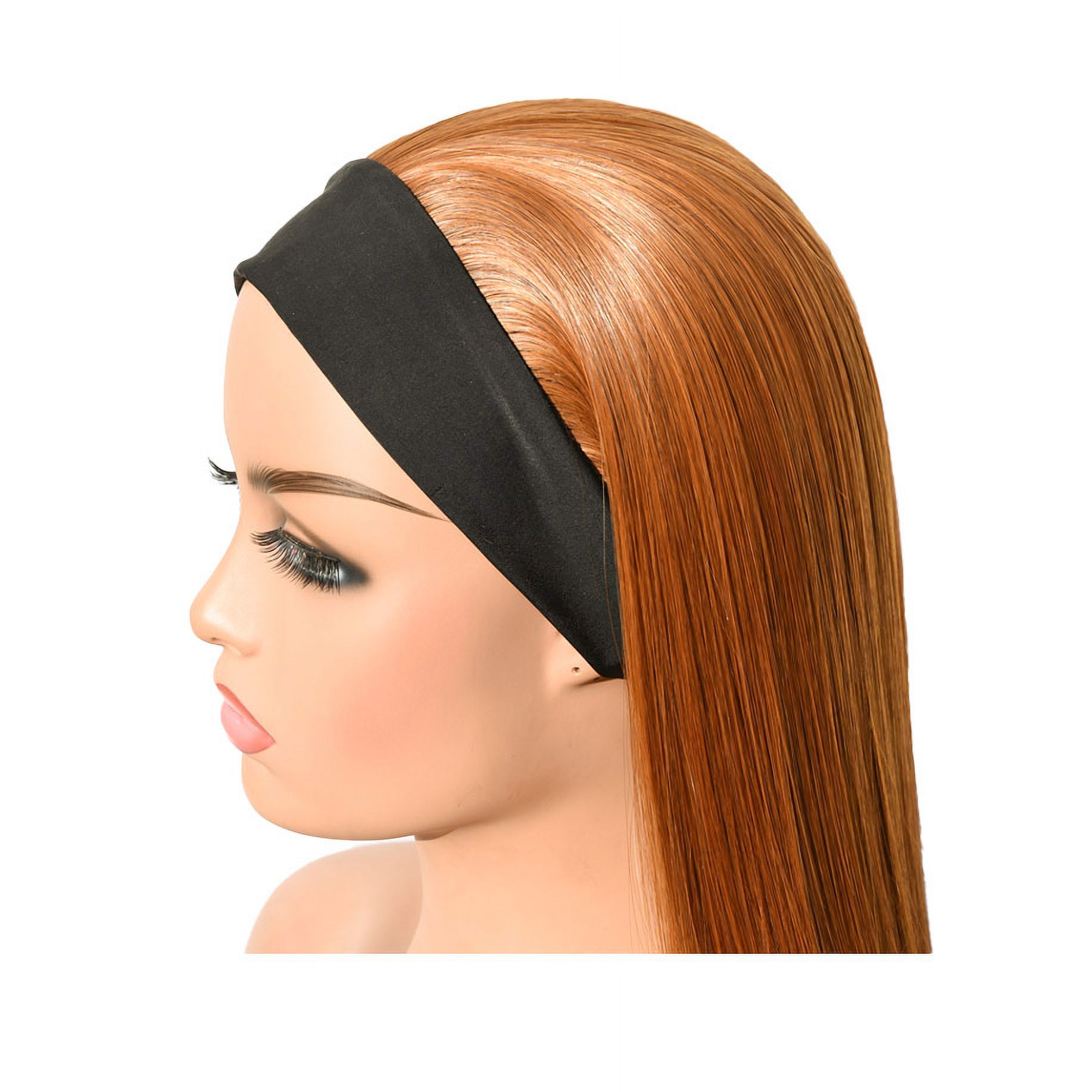 22inch Copper Red Straight viviabella Long Headband Wigs for Black Women Natural Looking Synthetic Wig with Headband Heat Resistant
