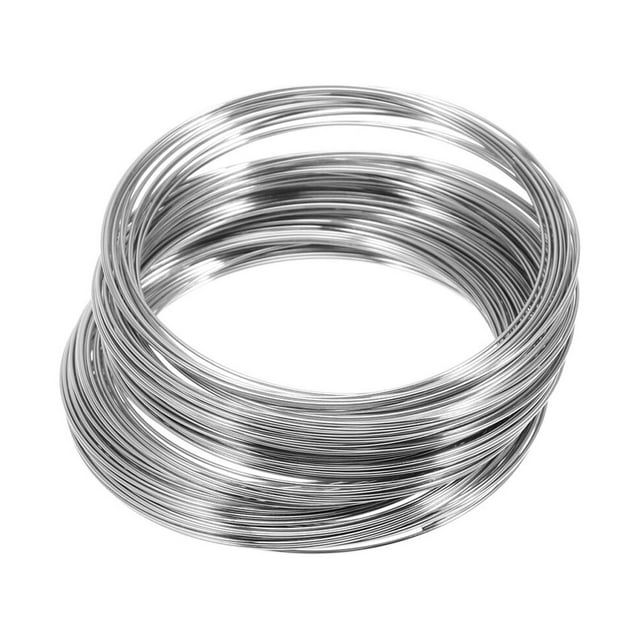 1 Rollo 300 Círculos 55mm Alambre de Acero Plateado Alambre Esmerilado Pulsera Anillo Regalo de Alambre Material de DIY para la joyería que hace a mujeres niñas
