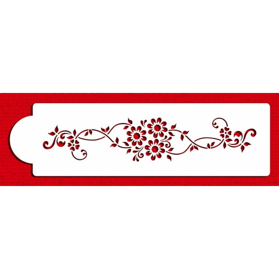 By Designer Stencils Daisy Lattice 3 Cake Stencil, Beige/semi-transparent