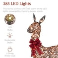 thumbnail image 4 of Best Choice Products 6.5ft 3-Piece Lighted Christmas Deer Set Outdoor Yard Decoration w/ 385 LED Lights, Stakes - Rattan, 4 of 8
