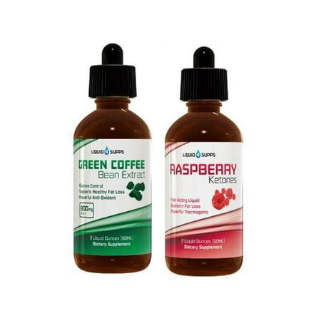 Perte de poids liquide suppléments-liquide Raspberry Ketone gouttes bouteille de 2 onces et café vert liquide Bean Extrait Bouteille 2 oz