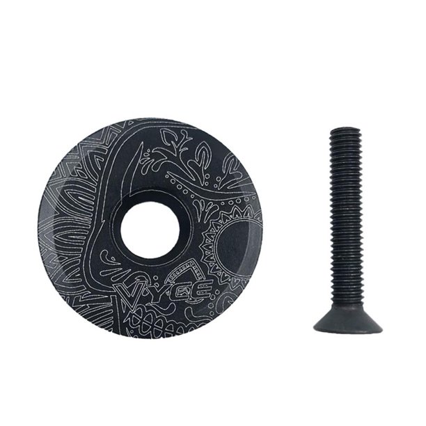 Accesorios para bicicletas MTB Road Bike Stem Top Cap 28.6mm Tube Fork Headset Bowl Cover (Negro) FLhrweasw Nuevo