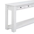 thumbnail image 5 of Solid Wood Console Table With 4 Drawers And 1 Bottom Shelf For Entryway, Hallway, Easy Assembly, 63 Inch Long Sofa Table ,Antique White, 5 of 9