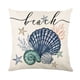 thumbnail image 1 of Fundas de almohada con temática marina y estampado de vieiras | Fundas de cojín suaves y transpirables para sofá, cama o asiento de ventana., 1 of 1