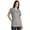 Light Gray, variant on Inkmeso Womens Basic Crewneck Tshirt Short Sleeve Regular Fit Long Tee Workout Top