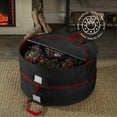 thumbnail image 2 of Double Premium Christmas Wreath Storage Bag 30”, With Compartment Organizers For Christmas Garlands & Durable Handles, Protect Artificial Wreaths - Holiday Xmas Bag Made of Tear Proof 600D Oxford, 2 of 7