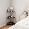 thumbnail image 2 of 11.8*11.8*26in Triangle Corner Table 3 Tier Acrylic Living Room Side Table, 2 of 11