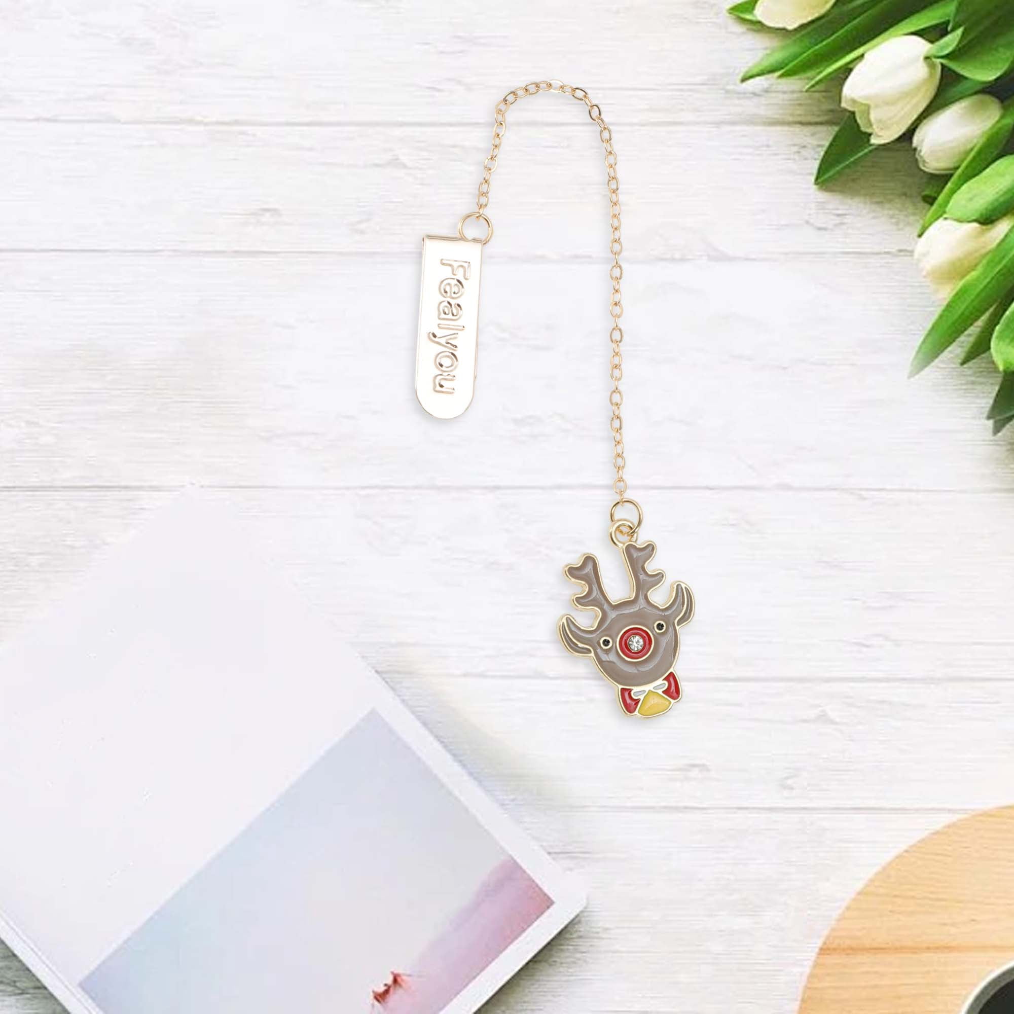 Unique Bargains Metal Vintage Style Bookmark for Women Teens Gray