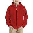 thumbnail image 4 of Mercatoo Boys Zip Up Hoodie Ribbed Cuffs Casual Athletic Outdoor Hooded Sweatshirt Youth Long Sleeve Soft Jacket with Pockets, 4 of 4