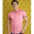 thumbnail image 4 of Camisa Manga Corta Slim Fit Hombre Casual Vestir Cuello Mao, 4 of 7