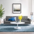 thumbnail image 5 of Modway Loft Tufted Upholstered Faux Leather Sofa in Silver and Gray, 5 of 5