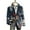 #009-Navy, variant on Donemore Men's Christmas Corduroy Blazer Notched Lapels & Single-Breasted Long Sleeve Xmas Printed Jacket Holiday Retro Overcoat