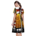thumbnail image 2 of Bixox Robe d'Été à Manches Courtes pour Femmes Robe Ample Longueur Genou avec Poches-Camion Américain, 2 of 7