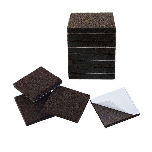 Protector de piso de fieltro cuadrado de 12 piezas Unique Bargains de 1 1/8" para patas de silla de escritorio