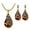 Red, variant on Snorda Earrings for Women Women's Peacock Pendant Earring Necklace Vintage Wedding Jewellery Set - Anniversary, Valentine's Day, Mother's Day, Thanksgiving Day Gifts for Women