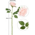 thumbnail image 2 of Artificial Rose Flower Blush Flowers Pink Roses Silk Flowers pcs with Long Stem Silk Roses Bouquet for Wedding Bridal Shower Party Home Decoration, 2 of 5