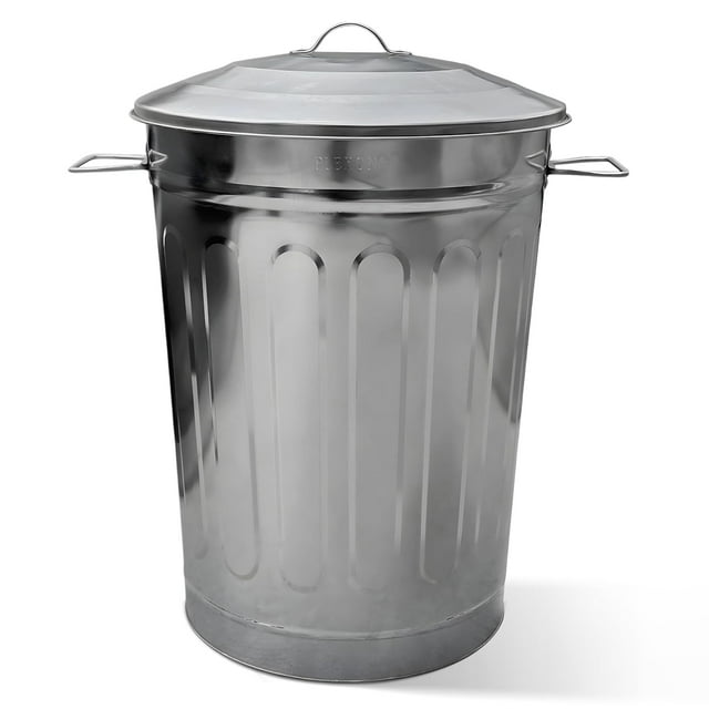 Bote de basura Plexon 49.21L redondo de acero galvanizado de 13 galones