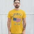thumbnail image 3 of Tee Hunt America The Beautiful Est. 1776 T-Shirt Patriotic 4th of July USA Men's Tee, Yellow, 4X-Large, 3 of 5