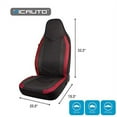 thumbnail image 5 of PIC AUTO 2PCS Red High Back Car Seat Covers - Sports Carbon Fiber Mesh Design, Universal Fit, 5 of 7