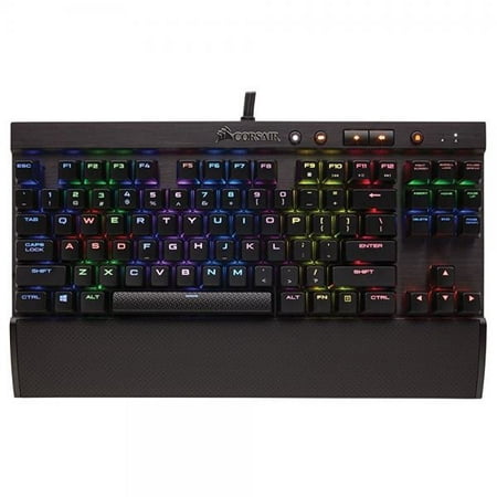 CORSAIR K65 LUX RGB Compact Mechanical Keyboard - USB Passthrough & Media Controls - Linear & Quiet - Cherry MX Red - RGB LED