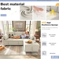 thumbnail image 3 of Betisef Sleeper Soft Bed,Pull Out Couch Bed with Storage Chaise,Iron Frame Soft Futon Sofa,Convertible Sleeper Couch for Living Room/Apartment/Office. (Corduroy L-Shape, Beige), 3 of 5