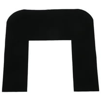 Hemobllo Anti Slip U Shaped Bathroom Rug Black 1Set 22X21.6X0.16In