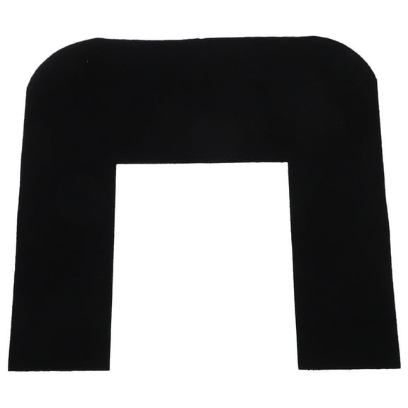 Hemobllo Anti Slip U Shaped Bathroom Rug Black 1Set 22X21.6X0.16In