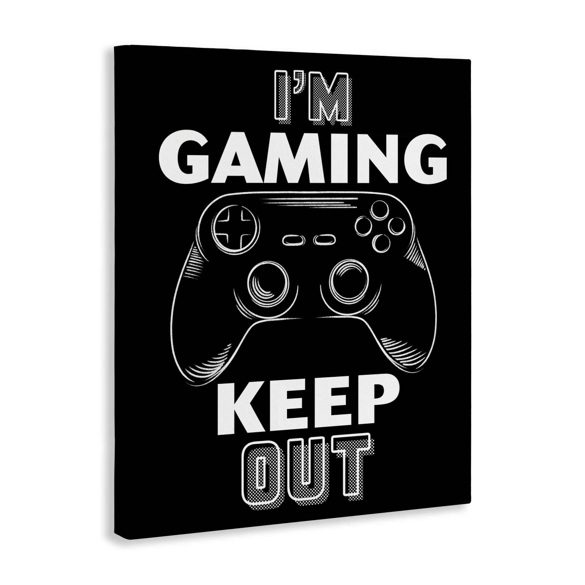 Stupell Industries I'm Gaming Keep Out Canvas Wall Art, design by Marcus Prime