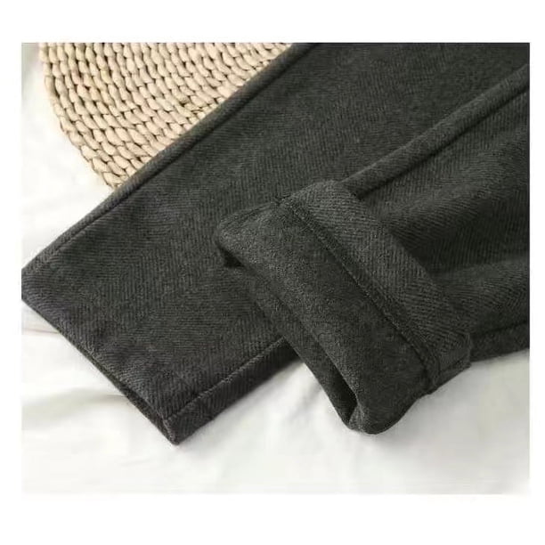 Pantalones de lana de espiga para mujer, pantalones de traje casuales de cintura alta adelgazantes con pies estilo harén y diseño de rábano para otoño e invierno