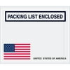 Tape Logic Envelopes,USA Flag,4 1/2x5 1/2",PK1000 PL465