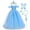 Blue, variant on IBTOM CASTLE Kids Girl Cinderella Costume Princess Fancy Dress Up Butterfly Off Shoulder Long Dress with Accessories Halloween Christmas Carnival Cosplay Party Outfit