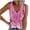 Pink, variant on Women's Vintage Ethnic Tassel Print Sleeveless Tank Top Casual Boho Stretch Ribbed Cami Blouse, Pink XXL