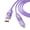 Purple, variant on 4-in-1 Multi Charging Cable, 6A Fast Charge Data Cable with USB and Type-C to Type-C and L Connectors, Silicone Charging Cord